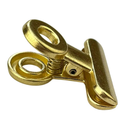 Fixador Presilha em Metal Dourado 3x3cm Kit com 2 peças - Palácio da Arte