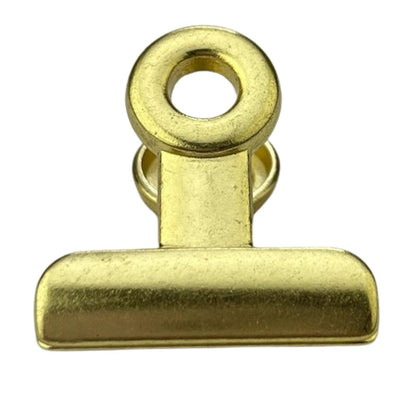 Fixador Presilha em Metal Dourado 3x3cm Kit com 2 peças - Palácio da Arte