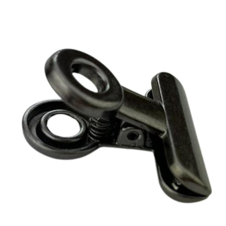 Fixador Presilha em Metal Grafite 3x3cm Kit com 2 peças - Palácio da Arte