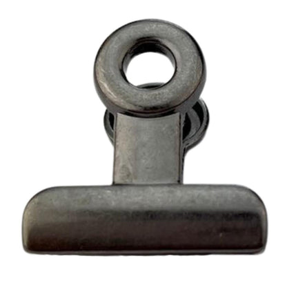 Fixador Presilha em Metal Grafite 3x3cm Kit com 2 peças - Palácio da Arte