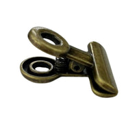 Fixador Presilha em Metal Ouro Velho 3x3cm Kit com 2 peças - Palácio da Arte