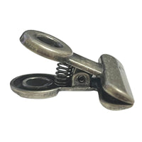 Fixador Presilha em Metal Prata Velha 3x3cm Kit com 2 peças - Palácio da Arte