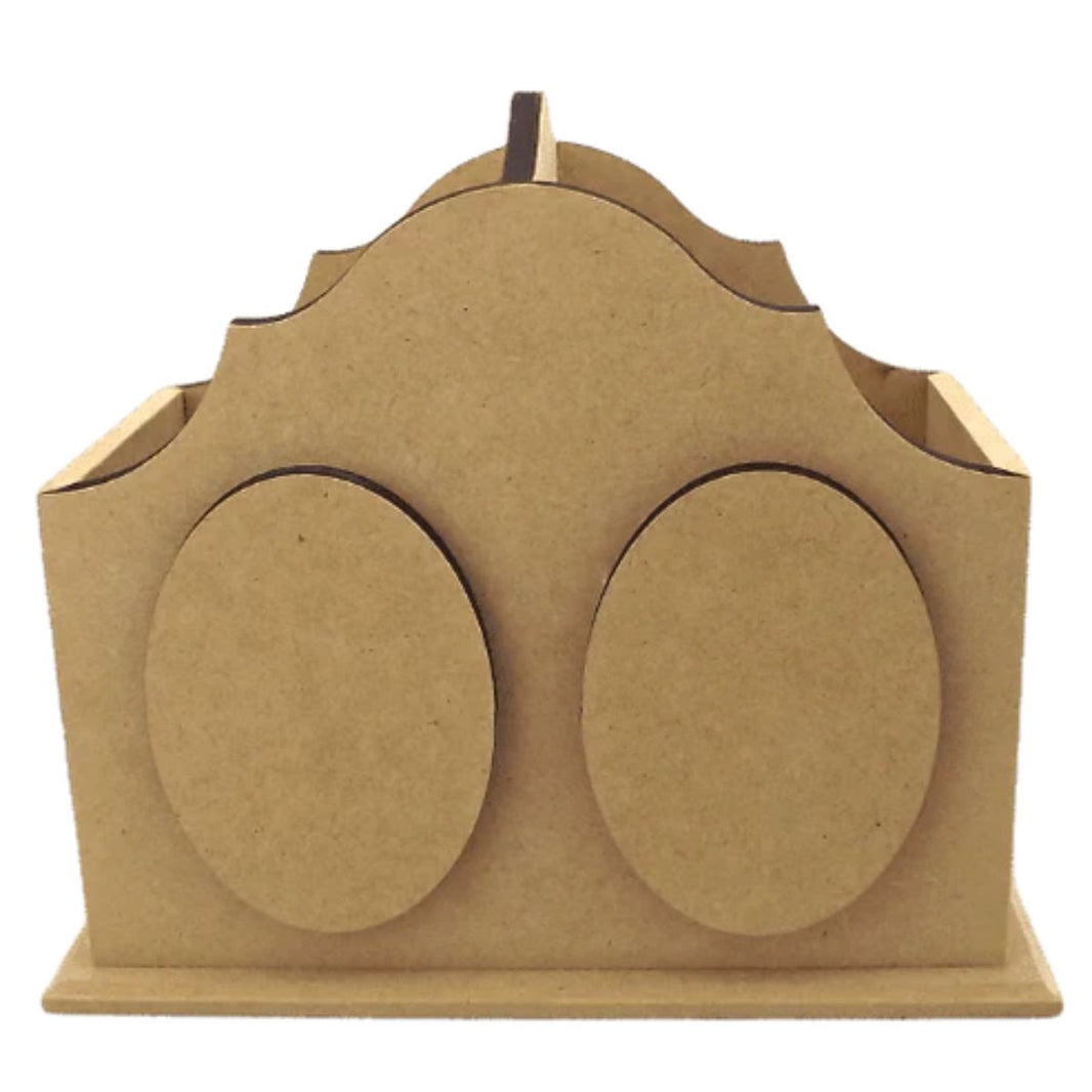 Galheteiro com 2 Divisórias em MDF 10x17x20cm - Palácio da Arte