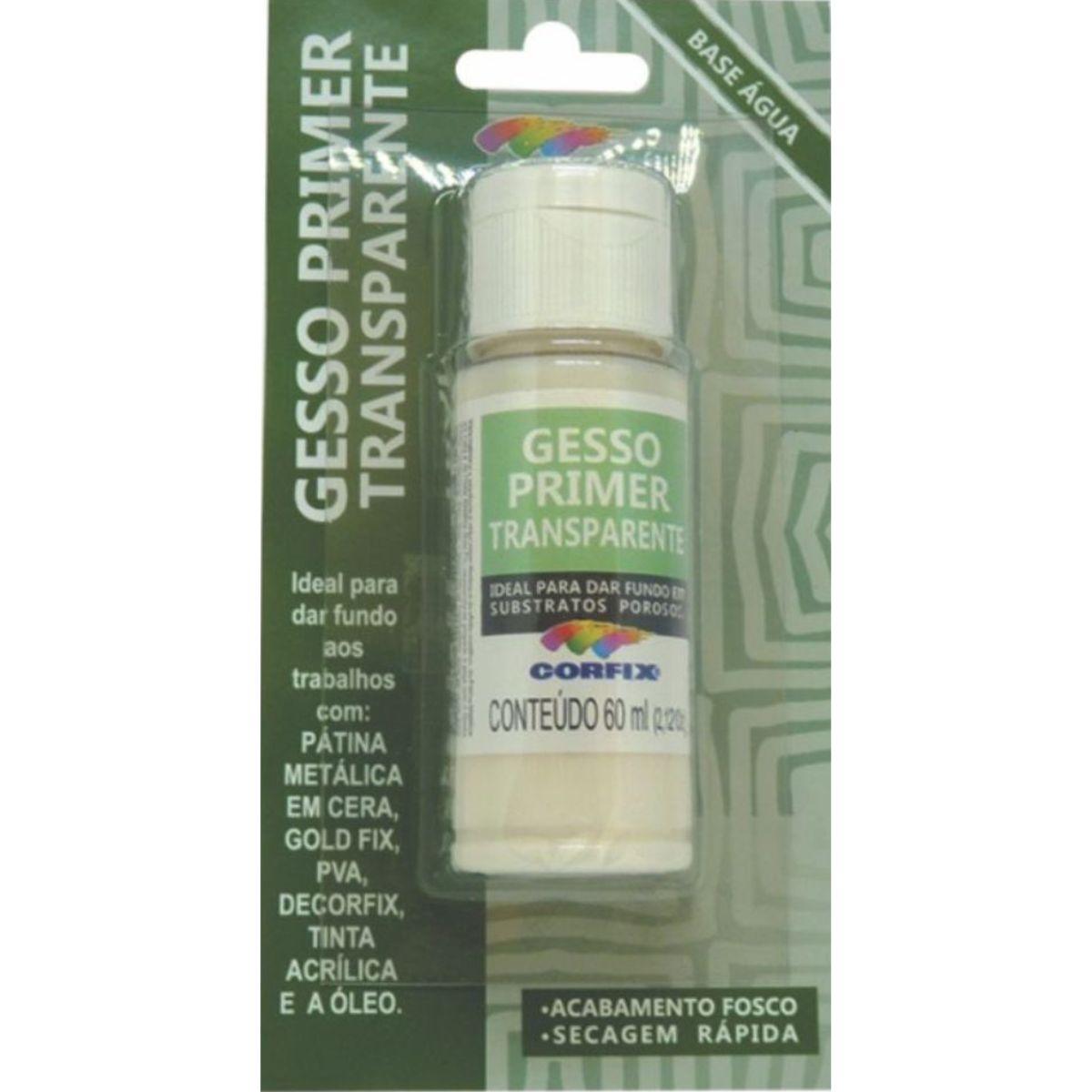 Gesso Primer Corfix 60ml Transparente - Palácio da Arte