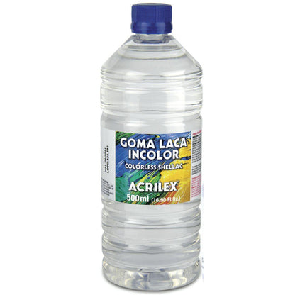 Goma Laca Acrilex Incolor 500ml - Palácio da Arte