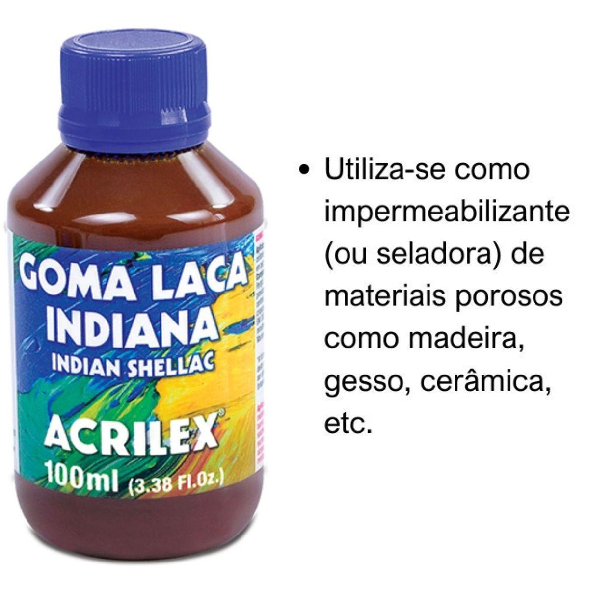 Goma Laca Acrilex Indiana 100ml - Palácio da Arte