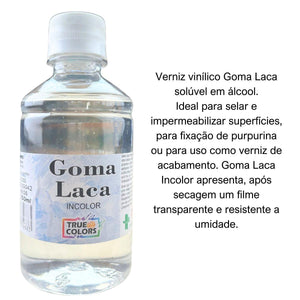 Goma Laca Álcool 250ml True Colors - Palácio da Arte