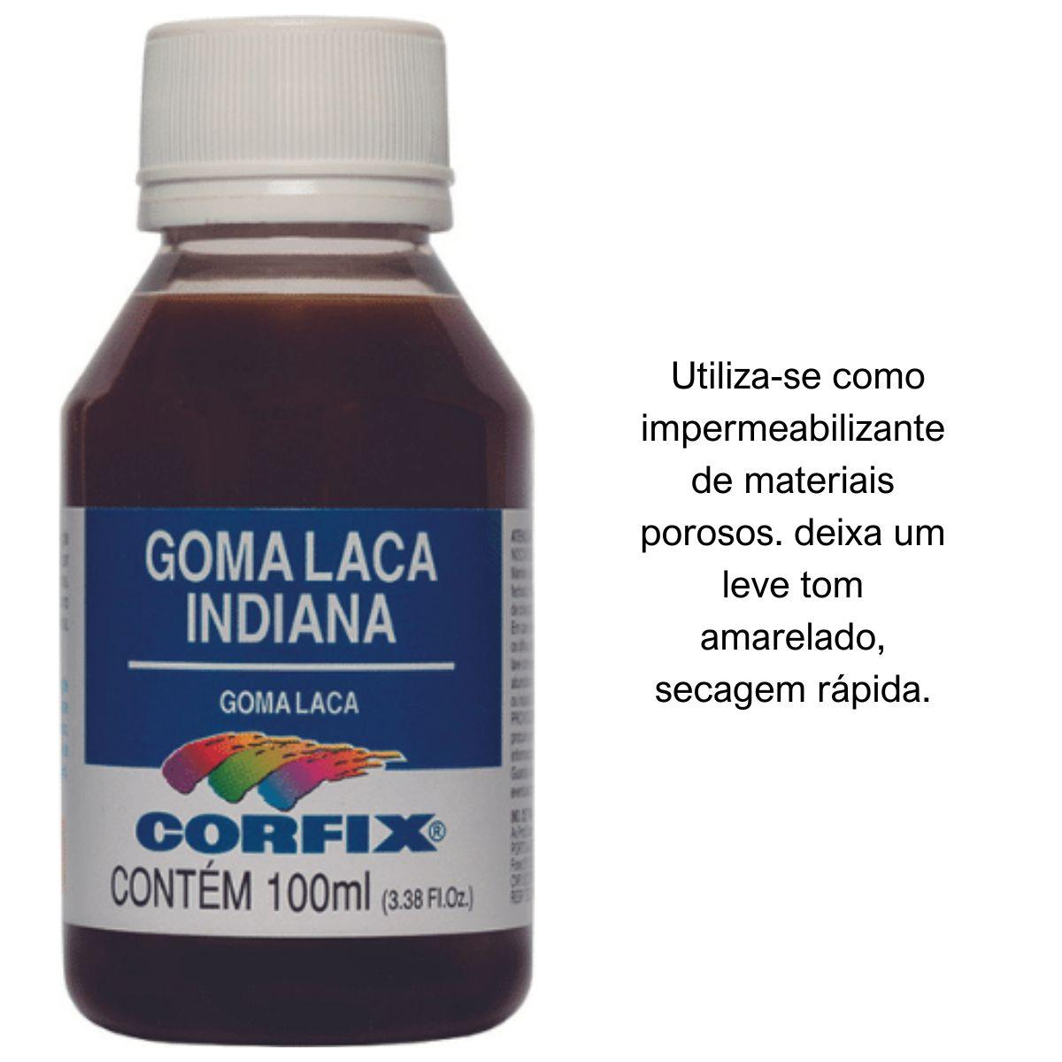 Goma Laca Indiana Corfix 100ml - Palácio da Arte