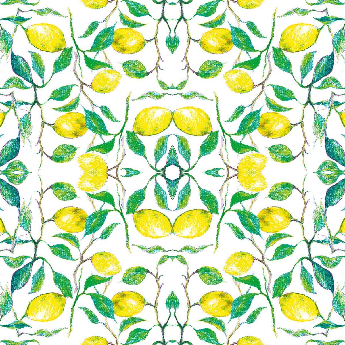 Guardanapo Beautiful Lemons 1333159 PPD com 2 peças - Palácio da Arte
