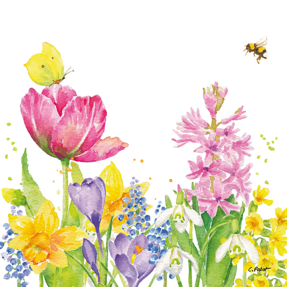 Guardanapo de Papel Decoupage 33x33 Borboleta e Abelha 133002974 - Palácio da Arte