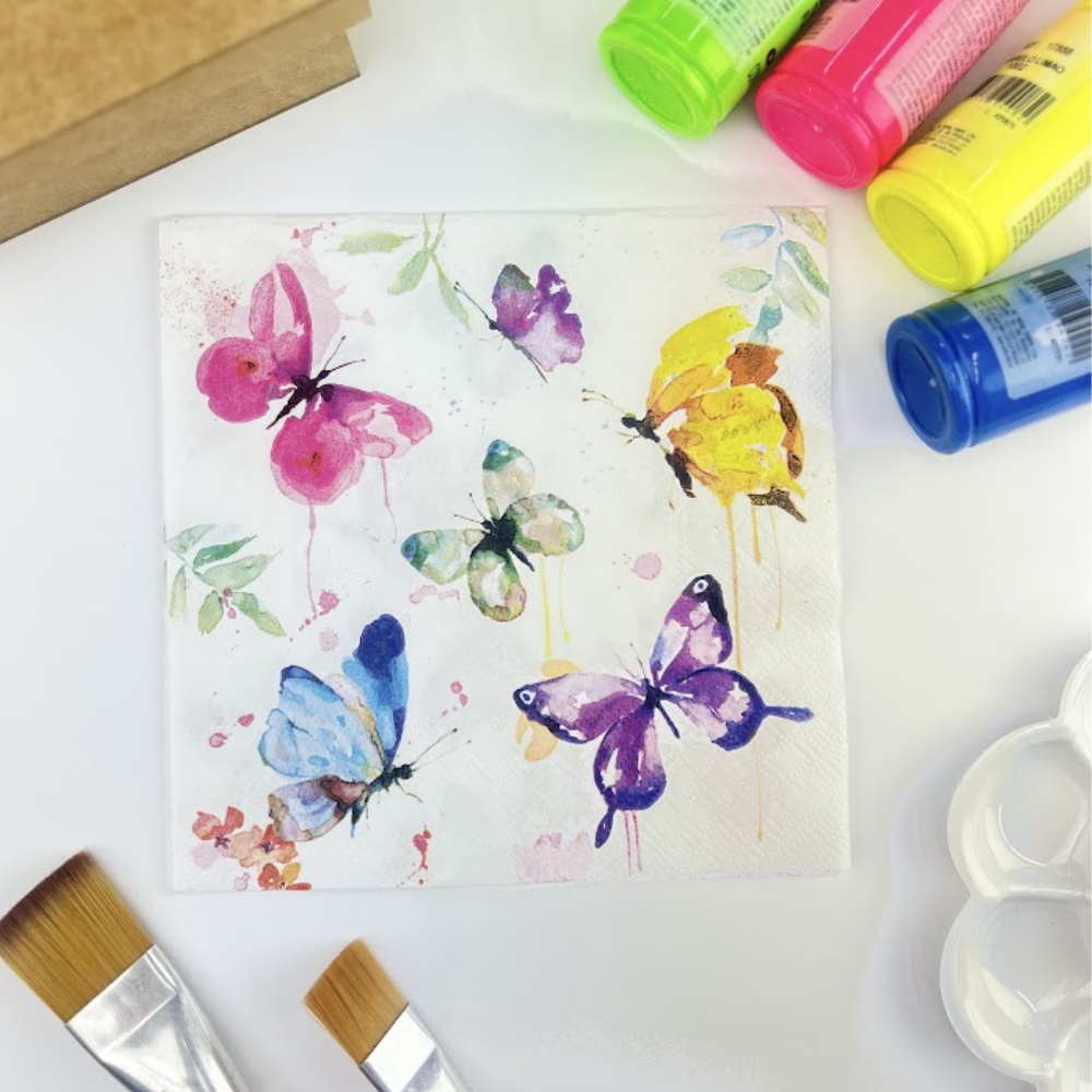 Guardanapo de Papel Decoupage 33x33 Borboletas Aquarela 13316265 - Palácio da Arte