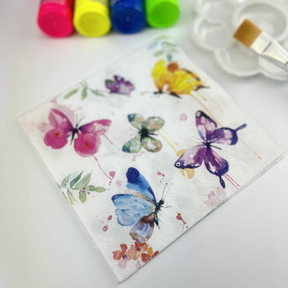 Guardanapo de Papel Decoupage 33x33 Borboletas Aquarela 13316265 - Palácio da Arte
