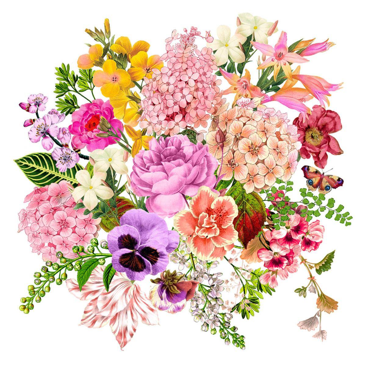 Guardanapo de Papel Decoupage 33x33 Buque de Flores 1334373 - Palácio da Arte