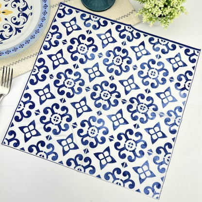 Guardanapo de Papel Decoupage 33x33 Chápeu Azul Nórdico 13315400 - Palácio da Arte