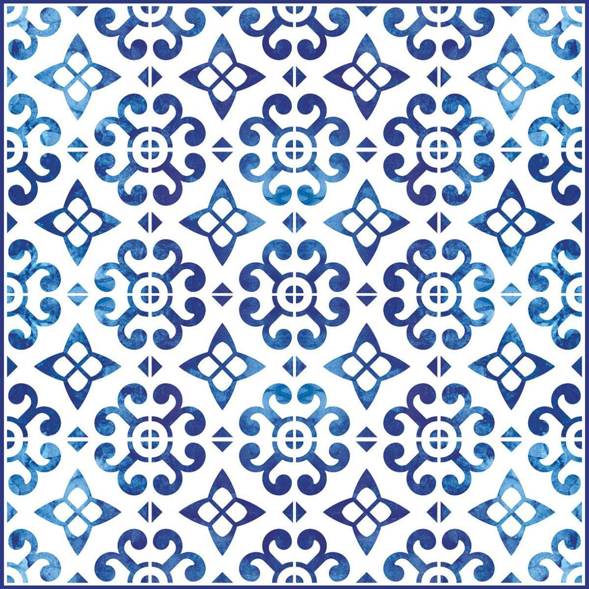 Guardanapo de Papel Decoupage 33x33 Chápeu Azul Nórdico 13315400 - Palácio da Arte