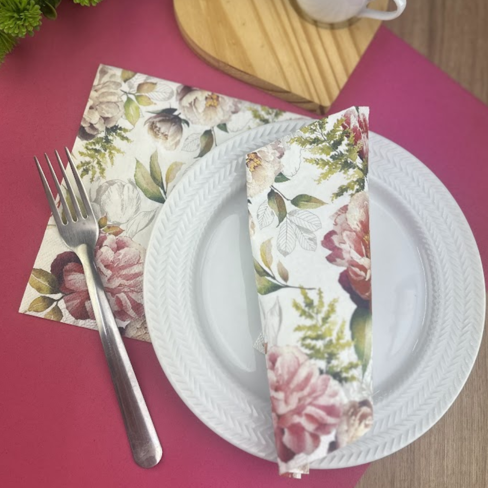 Guardanapo de Papel Decoupage 33x33 Composição de Peônias 13318131 - Palácio da Arte