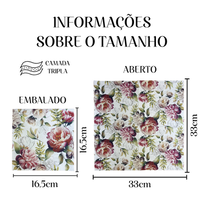 Guardanapo de Papel Decoupage 33x33 Composição de Peônias 13318131 - Palácio da Arte