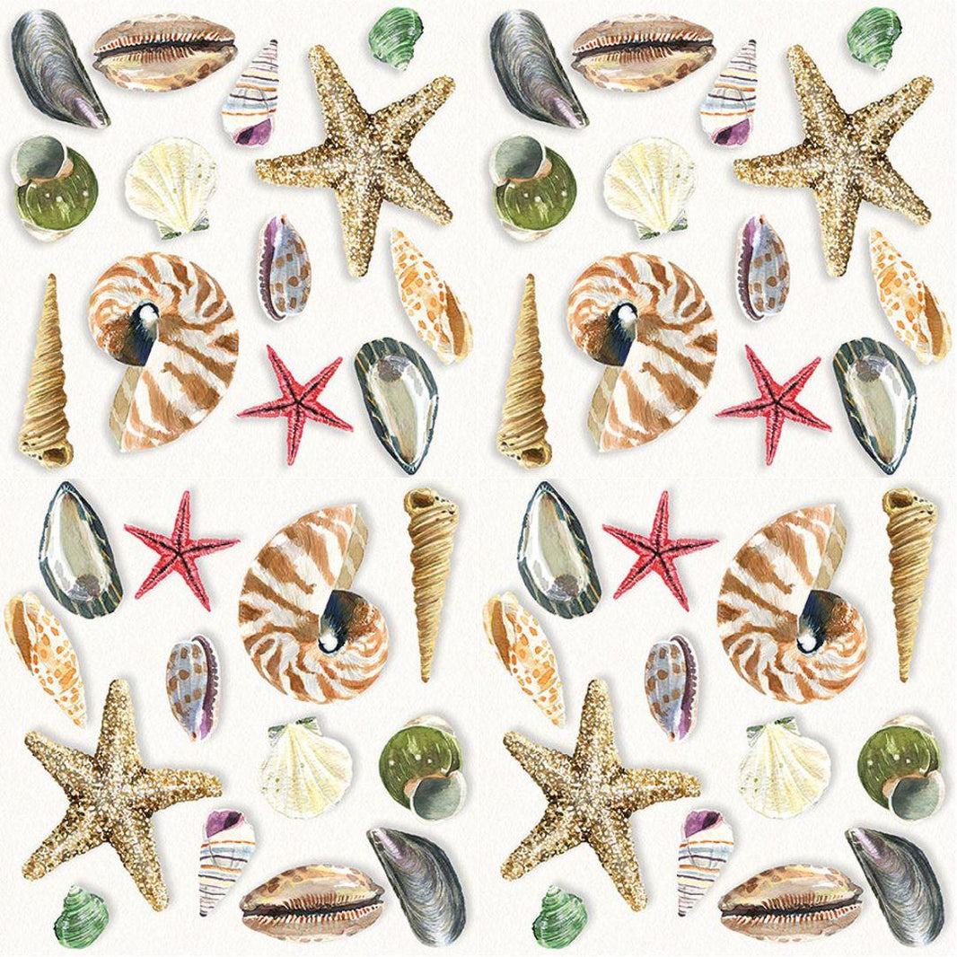Guardanapo de Papel Decoupage 33x33 Conchas Fundo do Mar 13317390 - Palácio da Arte