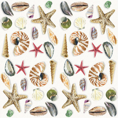 Guardanapo de Papel Decoupage 33x33 Conchas Fundo do Mar 13317390 - Palácio da Arte