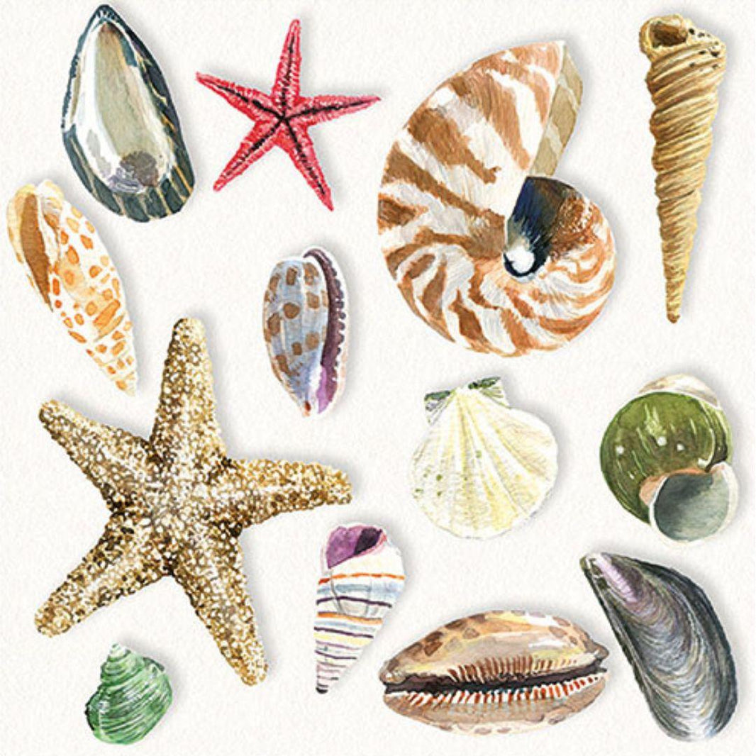 Guardanapo de Papel Decoupage 33x33 Conchas Fundo do Mar 13317390 - Palácio da Arte