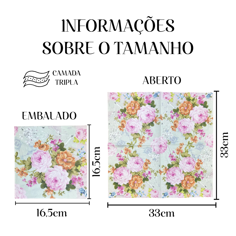 Guardanapo de Papel Decoupage 33x33 Dakota 13318320 - Palácio da Arte