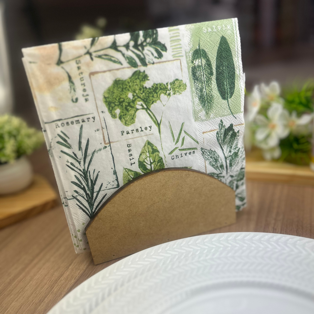 Guardanapo de Papel Decoupage 33x33 Ervas Brancas 13319635 - Palácio da Arte