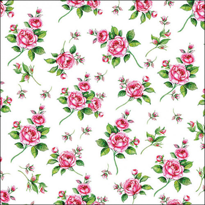 Guardanapo de Papel Decoupage 33x33 Evelyn Rosa e Branca 13311355 - Palácio da Arte