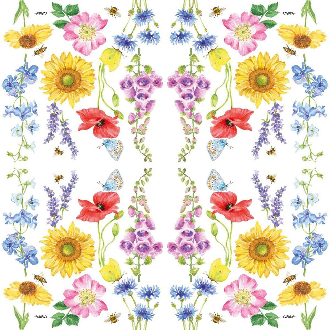 Guardanapo de Papel Decoupage 33x33 Flores e Abelhas 133002182 - Palácio da Arte