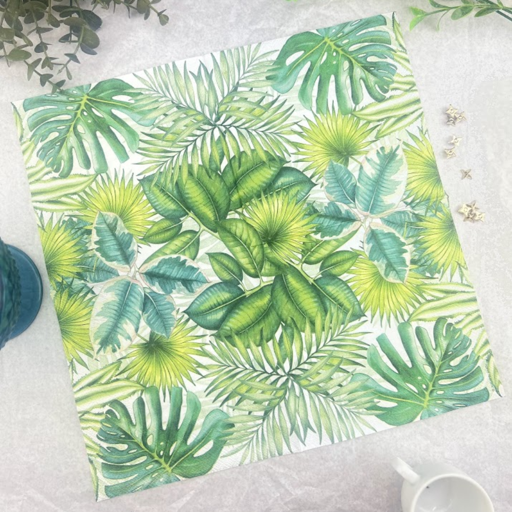 Guardanapo de Papel Decoupage 33x33 Folhas Tropicais 13310940 - Palácio da Arte
