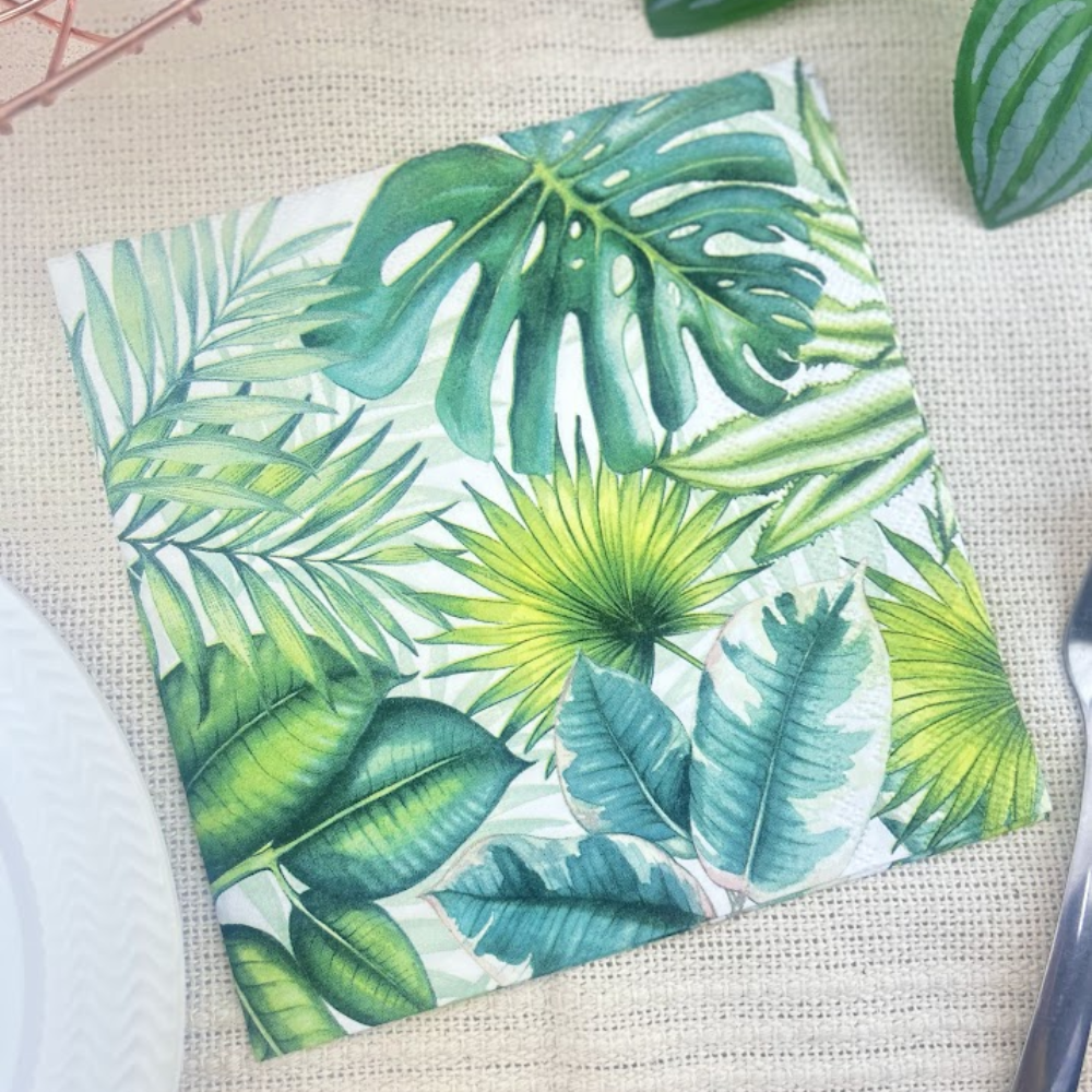 Guardanapo de Papel Decoupage 33x33 Folhas Tropicais 13310940 - Palácio da Arte