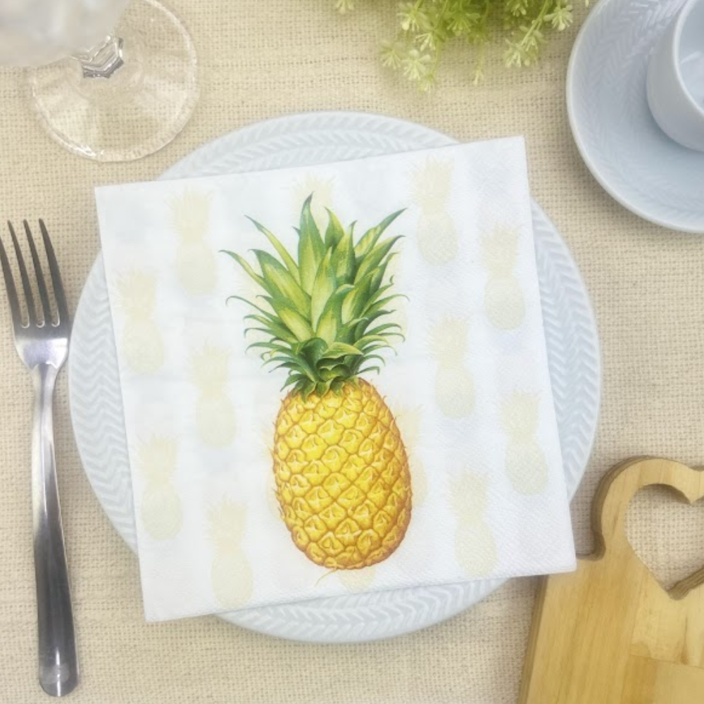 Guardanapo de Papel Decoupage 33x33 Fruta Abacaxi 13309530 - Palácio da Arte