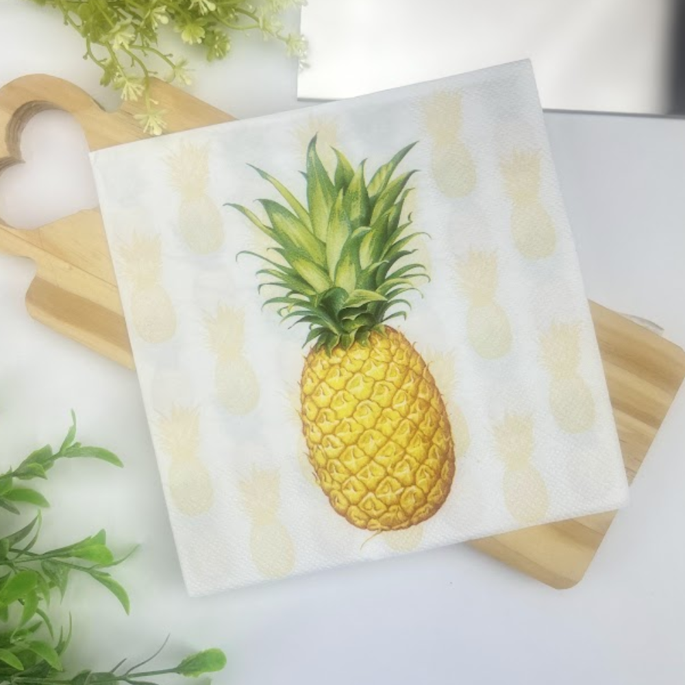 Guardanapo de Papel Decoupage 33x33 Fruta Abacaxi 13309530 - Palácio da Arte