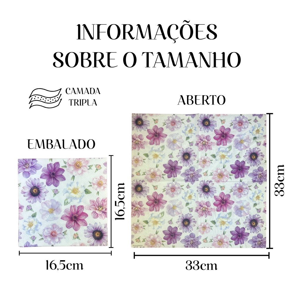 Guardanapo de Papel Decoupage 33x33 Glória de Verão 13317445 - Palácio da Arte