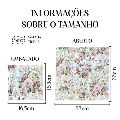 Guardanapo de Papel Decoupage 33x33 Kate Cream 13310016 - Palácio da Arte
