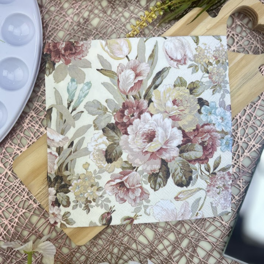 Guardanapo de Papel Decoupage 33x33 Kate Cream 13310016 - Palácio da Arte