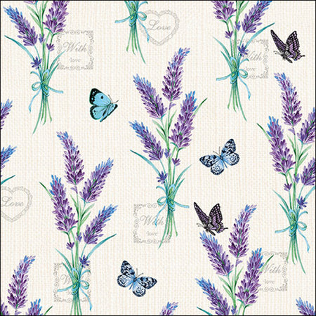 Guardanapo de Papel Decoupage 33x33 Lavanda com Creme de Amor 13314225 - Palácio da Arte