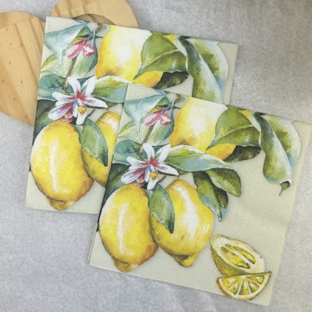 Guardanapo de Papel Decoupage 33x33 Limão Ensolarado 13318335 - Palácio da Arte