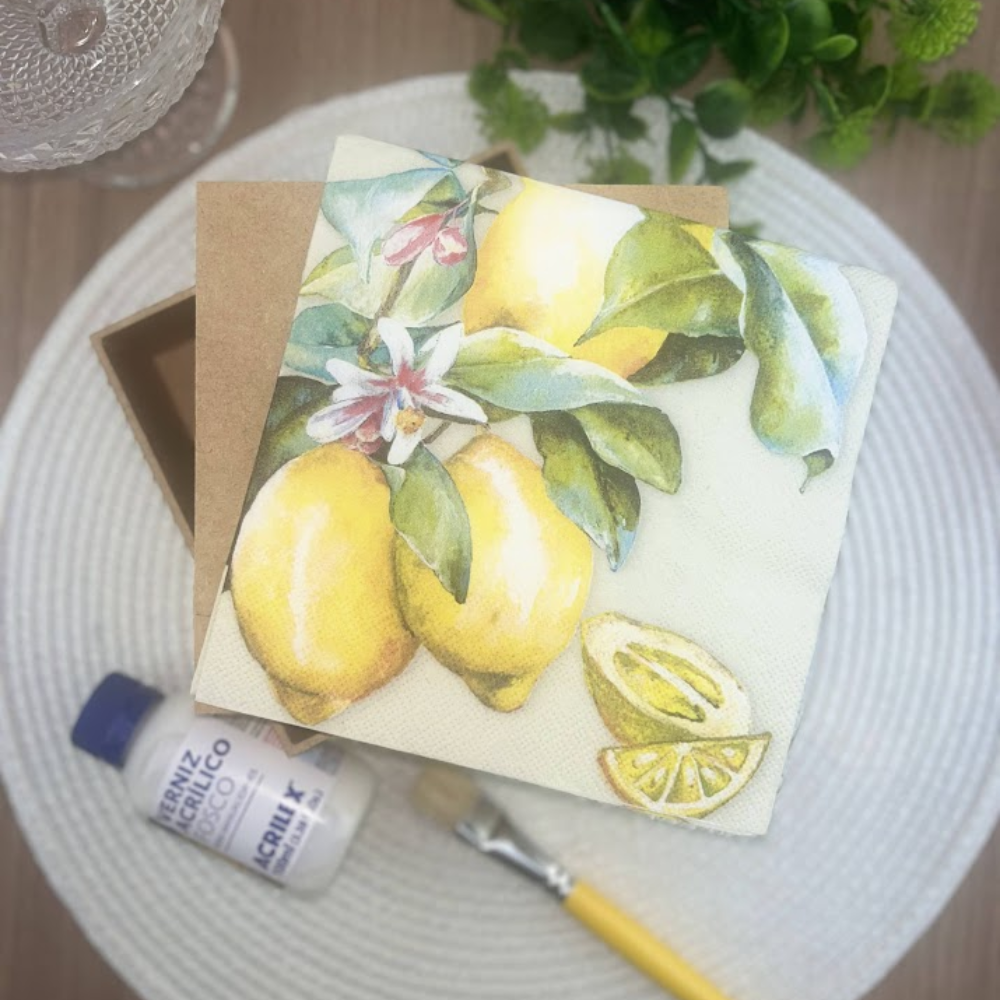 Guardanapo de Papel Decoupage 33x33 Limão Ensolarado 13318335 - Palácio da Arte