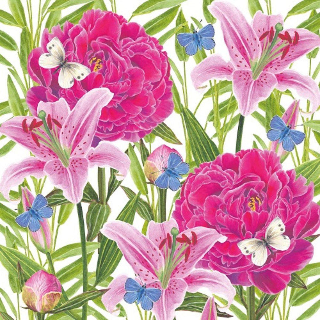 Guardanapo de Papel Decoupage 33x33 Lírios e Peônias 133002323 - Palácio da Arte