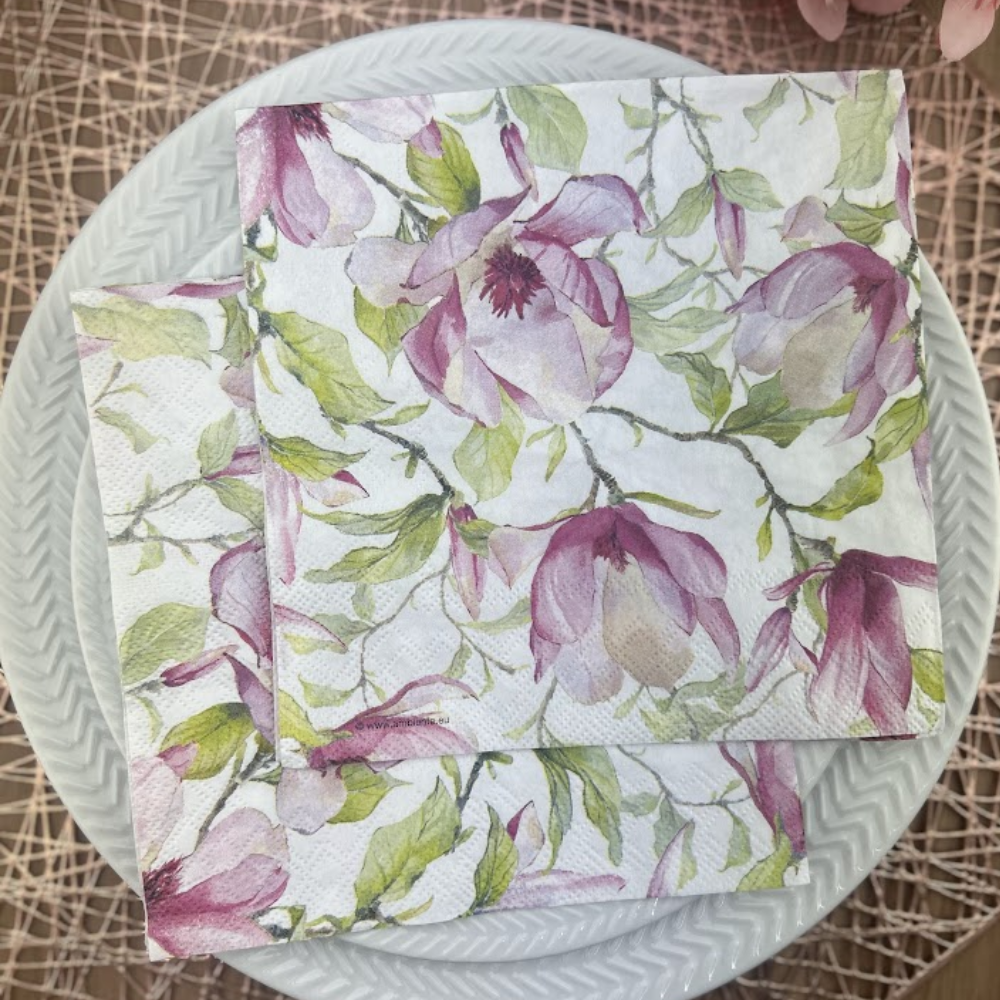 Guardanapo de Papel Decoupage 33x33 Magnólia Florescendo 13318440 - Palácio da Arte