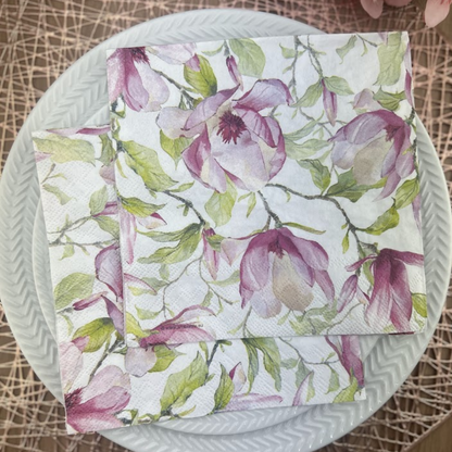 Guardanapo de Papel Decoupage 33x33 Magnólia Florescendo 13318440 - Palácio da Arte