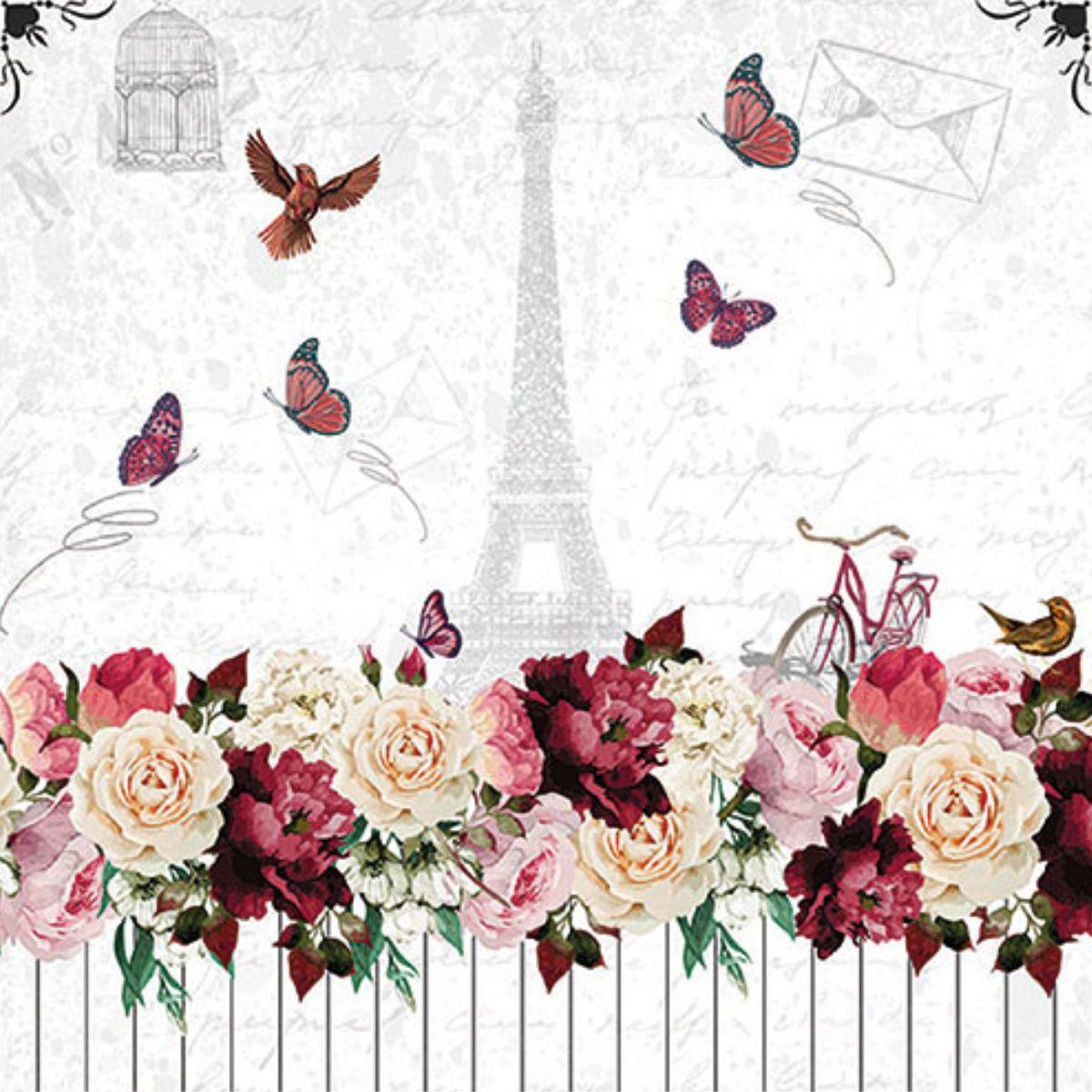 Guardanapo de Papel Decoupage 33x33 Paris Romântica 13317665 - Palácio da Arte