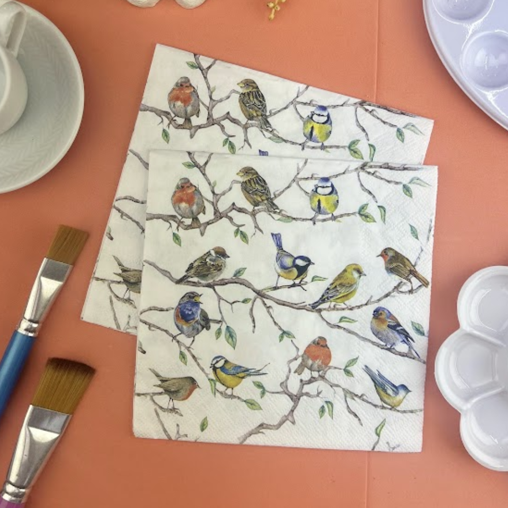 Guardanapo de Papel Decoupage 33x33 Reunião de Pássaros 13314975 - Palácio da Arte