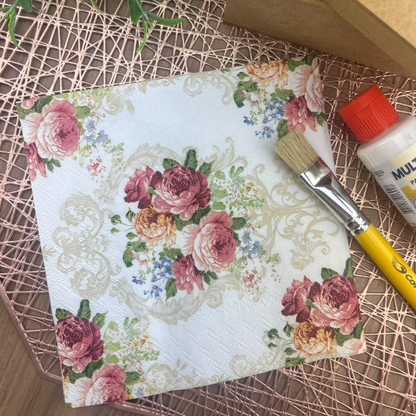 Guardanapo de Papel Decoupage 33x33 Sara Cream 13315900 - Palácio da Arte
