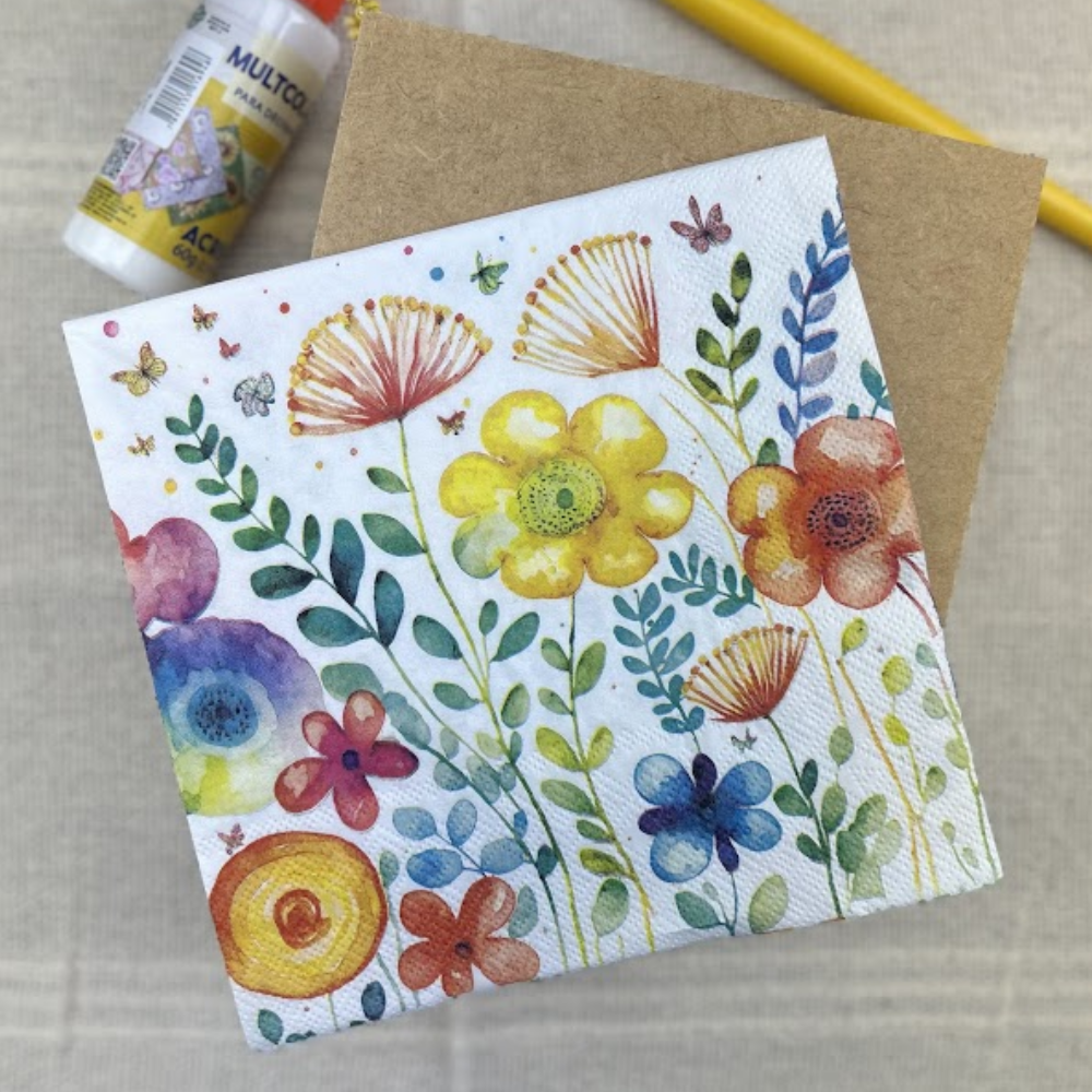 Guardanapo de Papel Decoupage 33x33 Vibrante da Primavera 13318430 - Palácio da Arte