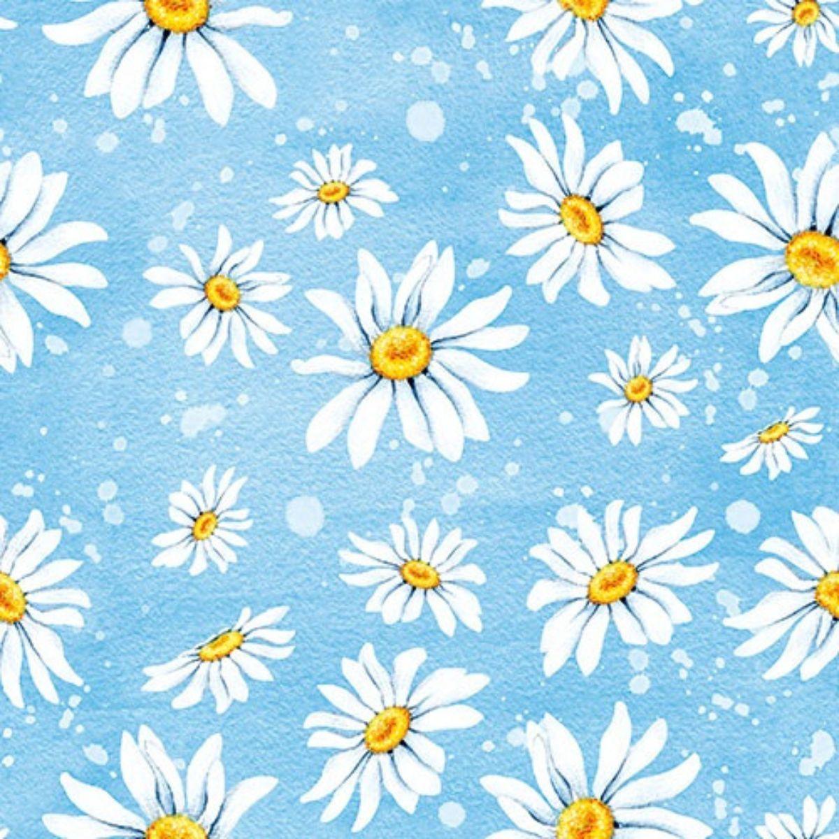 Guardanapo Decoupage Ambiente Daisies Blue 13311195 2 unidades - Palácio da Arte