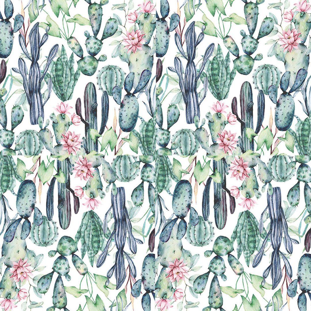 Guardanapo Decoupage Aquarela de Cactos 13317495 Ambiente com 2 peças - Palácio da Arte