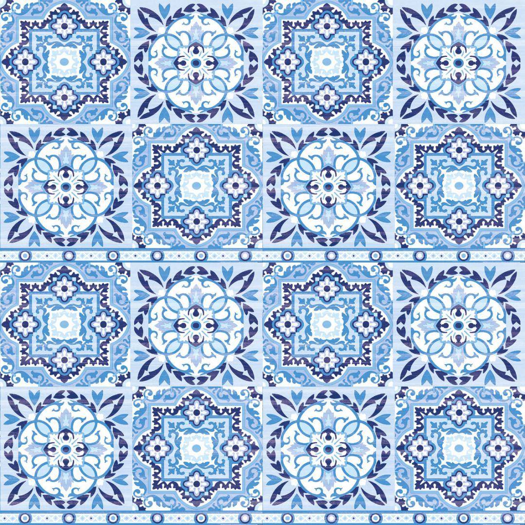 Guardanapo Decoupage Azulejo Azul 13309317 Ambiente com 2 peças - Palácio da Arte