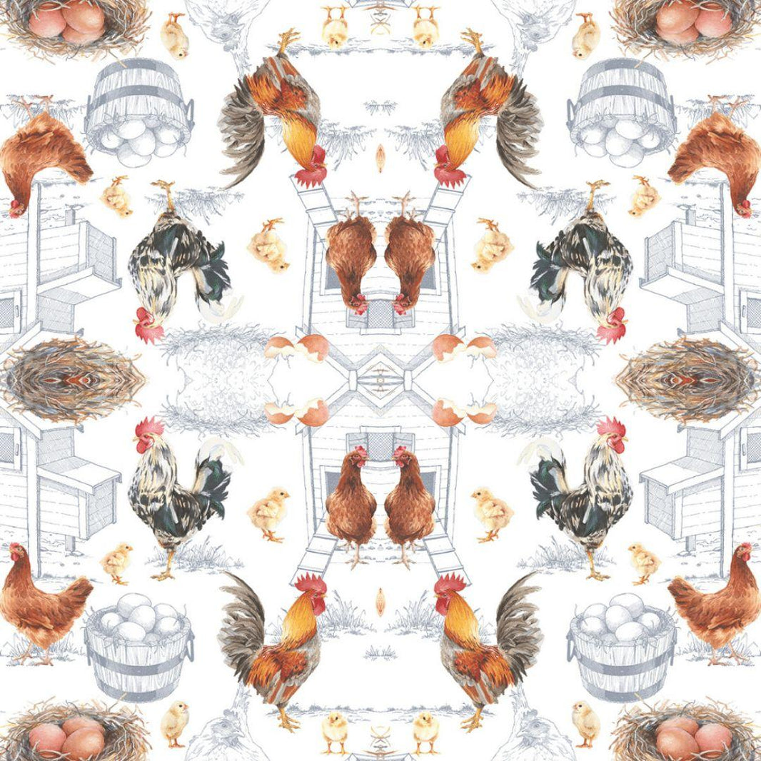 Guardanapo Decoupage Chiken Farm 13315875 Ambiente com 2 peças - Palácio da Arte