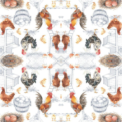 Guardanapo Decoupage Chiken Farm 13315875 Ambiente com 2 peças - Palácio da Arte
